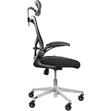 thumbnail of CLOUVOU SmartSeat, ergonomischer Bürostuhl, Rückenlehne mit Mesh Bezug, FlipUp-Armlehnen, 3D-Kopfstütze, BladeWheels, Schwarz