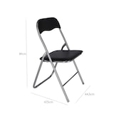 thumbnail of MUEBLEAR - Silla bata plegable acolchada negra