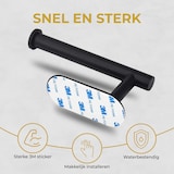 thumbnail of HGMD WC Rolhouder zelfklevend - Zwart - Toiletrolhouder zwart - Toiletrolhouder zonder boren