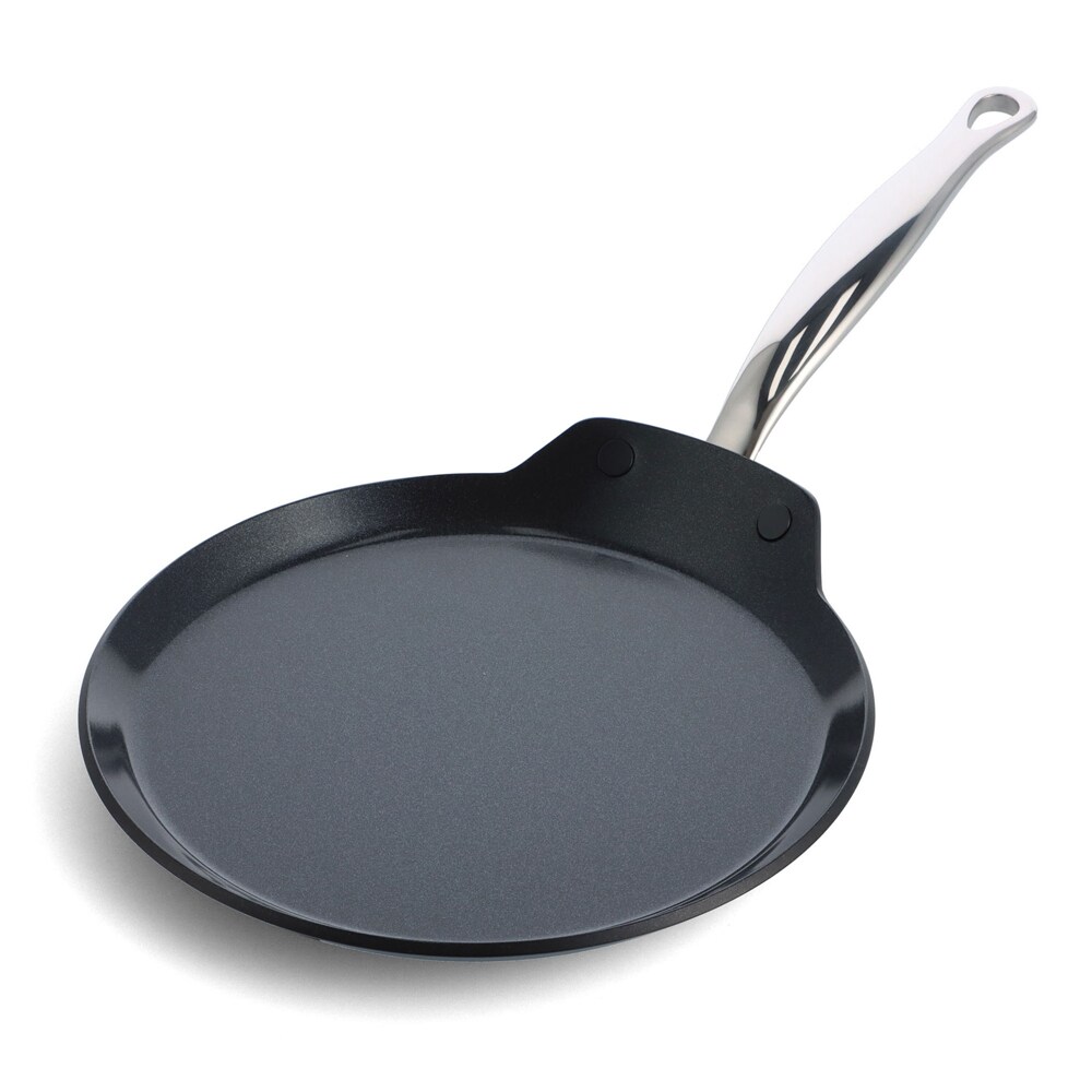 Crêpepfanne Barcelona pro 24 cm aus Keramik - Schwarz Rund Keramik Greenpan