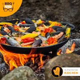 thumbnail of BBQ-Nerd® Paellapfanne aus Gusseisen Ø 36 cm (6 Personen) ? Antihaftpfanne mit Flachboden für traditionelle spanische Paella ? Gusspfanne