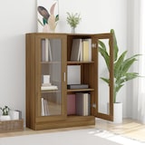 thumbnail of vidaXL Vitrinenschrank Braun Eiche-Optik 82,5x30,5x115cm Holzwerkstoff