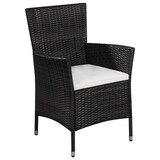 thumbnail of vidaXL 3-delige Bistroset poly rattan zwart