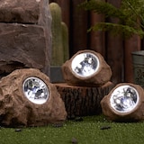thumbnail of Lumisky 3 rocce solari ROCKY BROWN H14CM Plastica Marrone