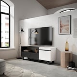 thumbnail of Wohnzimmer-TV-Schrank, Viel Stauraum, 150x35x57cm, Für TV-Geräte bis 65“, Industriedesign, Moderner Stil, Schwarz und weiß _ 55_2