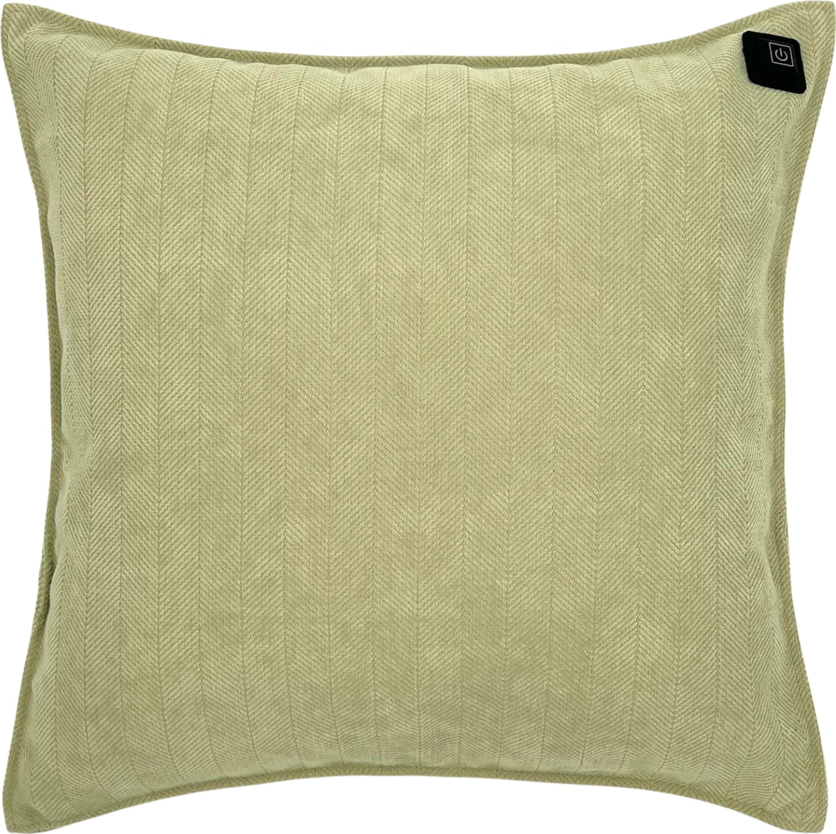 Kabelloses Heizkissen mit Akku (10.000mAh) - Chenille Lindgrün - Wärmekissen 45x45cm inkl. 2,5m USB-Kabel