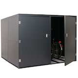 thumbnail of PROREGAL 4er-Fahrradgarage HxBxT 160x222x208cm abschließbar Metall Anthrazit Gerätehaus Fahrradbox mit Ablage