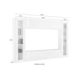 thumbnail of Dmora Wohnzimmermöbel Giuliano, Wohnzimmer-Set TV-Möbel mit 4 Türen, Mehrzweck-Wohnzimmermöbel mit Vitrine und LED-Licht, cm 260x30h180, Anthrazit