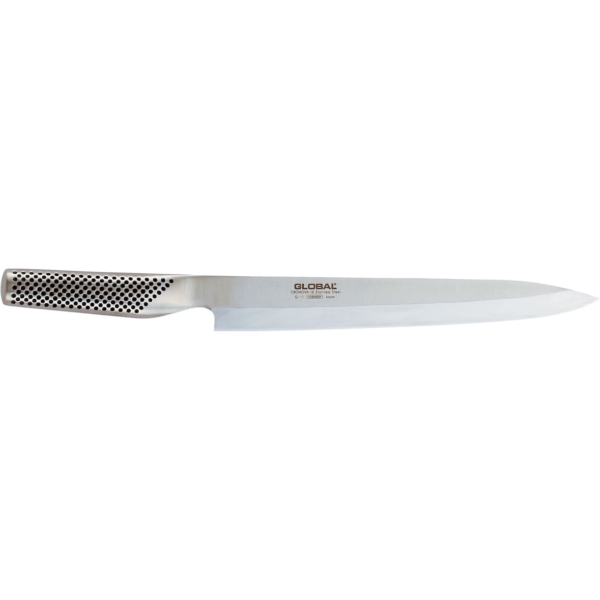 Global série G11 couteau poisson droitier yanagi sashimi longueur utile 25 cm