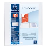 thumbnail of EXACOMPTA Classeur personnalisable KREACOVER 3 faces 4 anneaux Ø50 mm en D. En polypropylène Blanc.