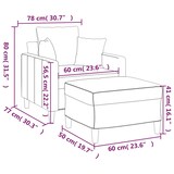 thumbnail of vidaXL Sessel mit Hocker Dunkelgrün 60 cm Samt