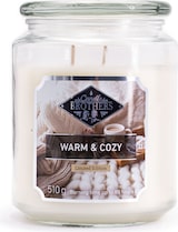 thumbnail of Warm & Cozy Duftkerze Candle Brothers, Kerze im Glas, 2 Dochte, 510g, 100h Brenndauer, Raumduftkerze