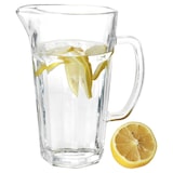 thumbnail of Max Krug Glaskrug 1 L klar mit Henkel & Ausgießer Limo-Karaffe Eistee-Kanne Saft