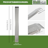 thumbnail of TRUTZHOLM 2 x Auffahrrampen 250 cm Traglast 1000 kg Alu grau gelocht Motorradrampen Verladerampen