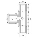 thumbnail of Wavin Tigris K5 T-Stück reduziert, 25mm x 32mm x 25mm