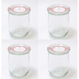 thumbnail of Einmachglas Einkochglas Einweckglas 1062 ml [4 Stück] mit Glasdeckel rund