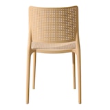 thumbnail of Set van 4 lichtgele kunststof terrasstoelen