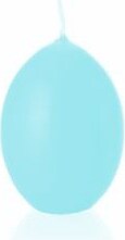 Kerzen Eikerzen glatt getaucht Türkis, 120 x 80 mm, 6 Stück