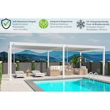 thumbnail of Weide Deluxe Plus | Pergola Voll Aluminium freistehend | 4 x 8 M | Lamellendach weiß
