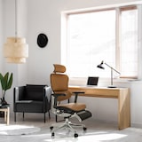 thumbnail of Bürostuhl / Chefsessel ERGOHUMAN PLUS LEGPRO GEN2 Leder mit Beinablage Netz braun hjh OFFICE