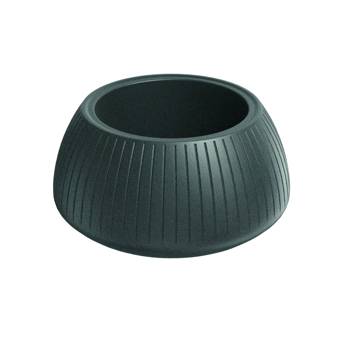 WellHome - Blumentopf aus Rotationsgeformtes Polyethylen 6L Ø40x20cm in farbe Graphit - Coro Bowl