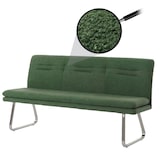 thumbnail of Banco HWC-H70, banco de comedor banco tapizado, respaldo tela/textil bouclé acero inoxidable cepillado 180cm ~ verde