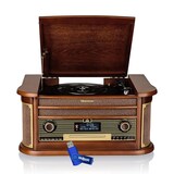 thumbnail of Tourne-Disque Roadstar HIF-1996D+BT - 33/45/78 Tr/Min, Radio Dab+/FM, cdMP3, Cassette, Bluetooth, USB, rétro, Bois+ clé USB 32go