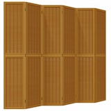 thumbnail of Décoshop26 - Paravent séparateur de pièce cloison 6 panneaux en bois paulownia et bambou marron DEC031096
