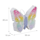 thumbnail of Relaxdays Pinata Schmetterling, zum Befüllen, Geburtstag Mädchen, zum Aufhängen, Piñata Kinder, HBT 48 x 58 x 10cm, bunt