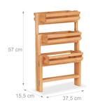 thumbnail of Relaxdays Blumentreppe 3-stöckig, Blumenetagere, beweglich, für Kräuter, Blumentöpfe, Holz Pflanzregal 57 cm hoch, natur