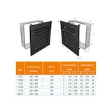 thumbnail of Griglia di ventilazione per camino Nera- Hide Verticale 30x17