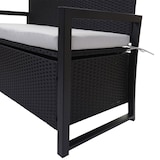 thumbnail of Décoshop26 - Banco de jardín de 2 plazas en polirratán antracita con compartimento de almacenaje y cojín de asiento gris 04_0004189