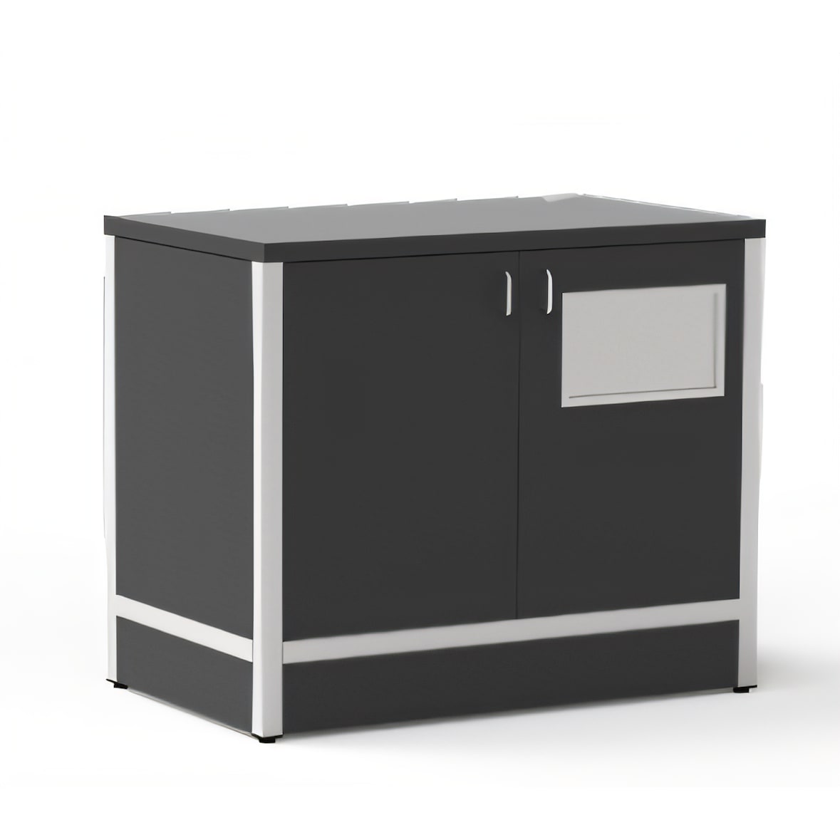 Meuble porte balance avec une porte battante avec espace poubelle intérieur 1000x600x900