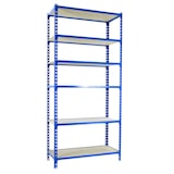 thumbnail of SimonRack Schwerlastregal 2500x800x500 mm, 6 Ebenen, Holzböden, 150 kg Tragkraft pro Ebene, Blau - Maderclick