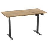 thumbnail of VCM Schreibtisch Lona Schwarz / Honig-Eiche H. 71-120 x B. 110 x T. 50 cm