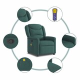 thumbnail of vidaXL Massagesessel Dunkelgrün Stoff
