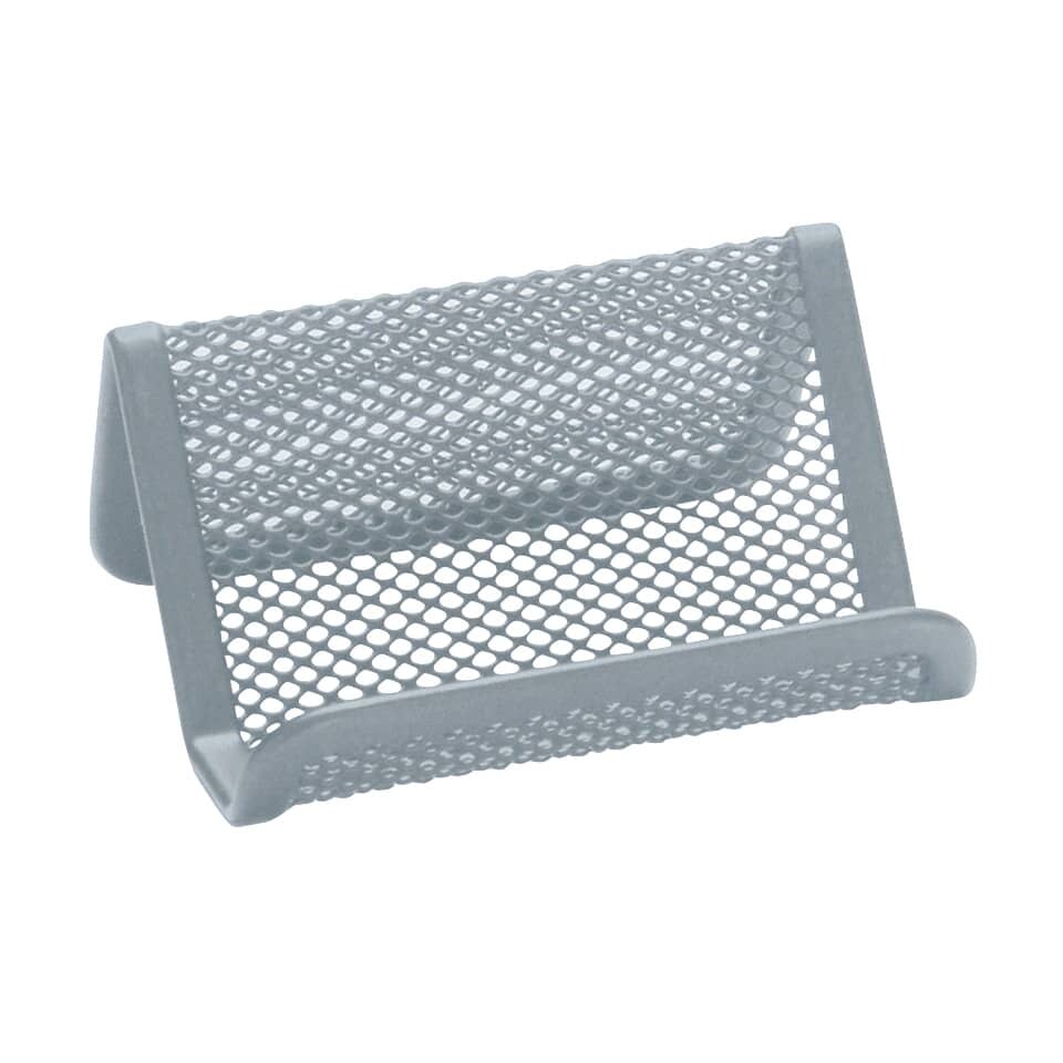 Visitenkarten-Aufsteller, 11x7,5x5 cm, metallic silber Q-CONNECT KF04729