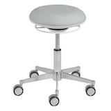 thumbnail of Mayer Sitzmöbel, Drehhocker mit 3D-Sitzelement 1353, Kristallgrau, Kunstleder, Alu-Fußkreuz, 1353_01_30584