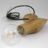 thumbnail of Portalámparas Madera Pajaro