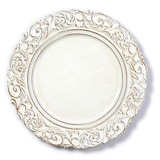 thumbnail of Dekoteller 33cm Kunststoff mit Ornamenten - Weiß