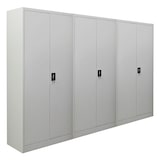 thumbnail of PROREGAL Mega Deal 3x Flügeltürenschrank ELEPHANT Metall Aktenschrank abschließbar 180x80x40cm Stahl 4 Ebenen Stahlschrank Lichtgrau