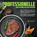 thumbnail of Morleos Bratpfanne 26 cm 3 Liter Antihaft Wabenstruktur Edelstahl Pfanne Gas Induktion Elektro Pfanne Kratzfest Rostfrei Beschichtet Gastro