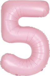 thumbnail of XL Folienballon rosa matt Zahl 5