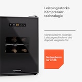 thumbnail of Klarstein Silent Vino 12 Uno Weinkühlschrank 31 L / 12 Fl 5-18 °C Touch Schwarz