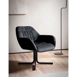 thumbnail of Loungesessel Samt Schwarz Design Clubsessel mit Metallbeine, Schalenstuhl gepolstert mit Rückenlehne, Cocktailsessel Lounge Armlehnen, Sessel mit