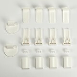 thumbnail of Plissee Verspannt mit Klemmträgern ohne Bohren Faltrollo Fensterrollo Marke 90 x 220 cm weiß crash