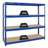 thumbnail of PROREGAL Mega Deal | 2x Schwerlastregal Dino | HxBxT 180x200x60 cm | Fachlast 600kg | Blau | Stecksystem Lagerregal Regalsystem 2 Stk.
