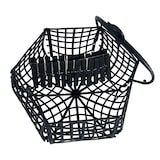 thumbnail of MUEBLEAR - Conjunto de cesto plástico preto + pinças 21x17x11cm