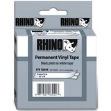 thumbnail of Beschriftungsband für Rhino 12mm Vinyl schwarz auf weiß Packung mit 5 Stück