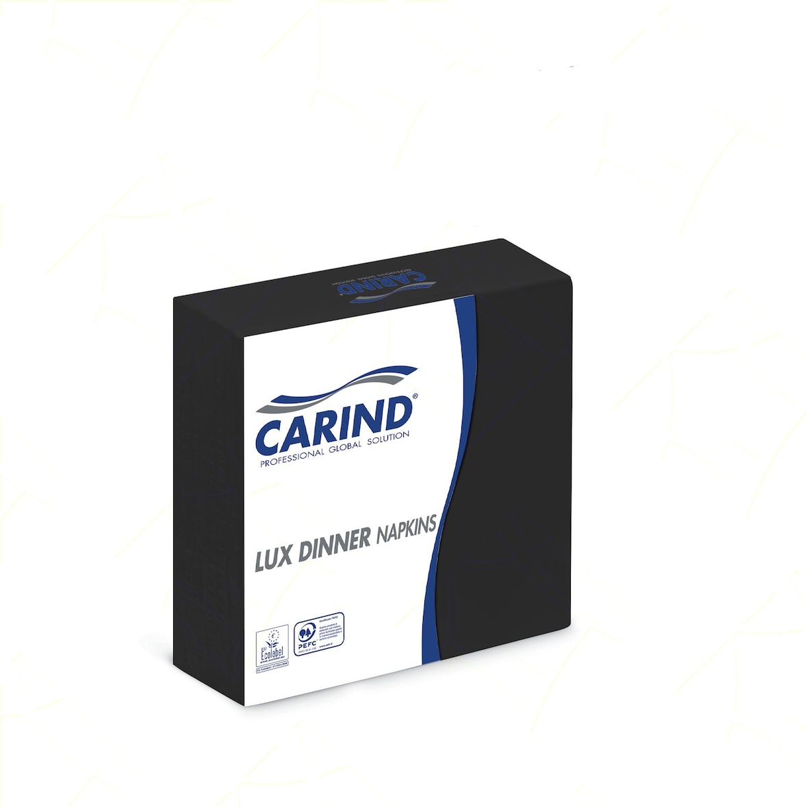 Tovaglioli in Carta Nero, 40×40 cm, 3 Veli Confezione da 40x16 Pezzi